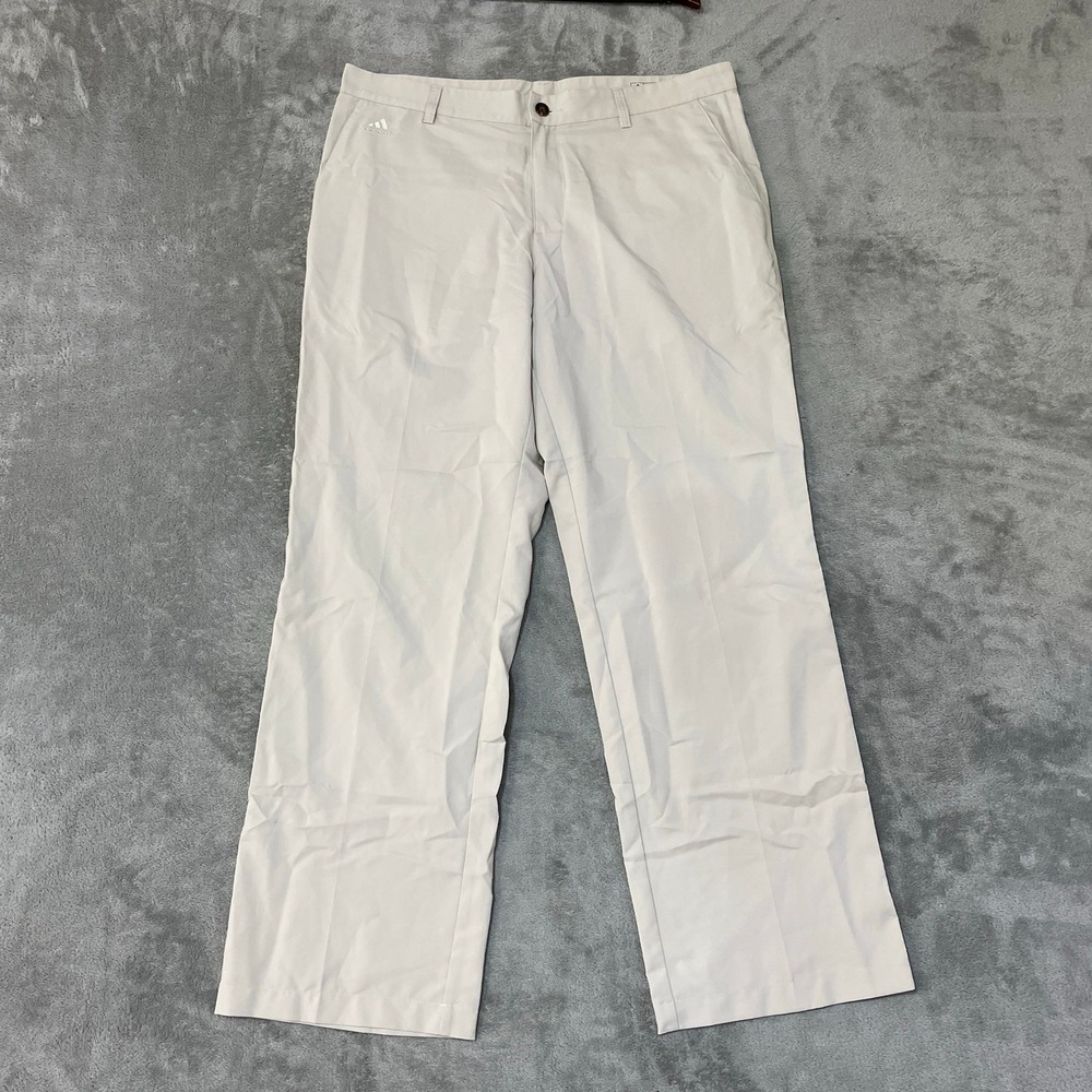 Adidas Men's 36x32 Beige Climalite Golf Pants Polyester Beige